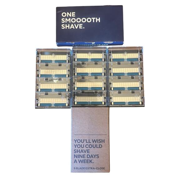 Lot of 3 Dollar Shave Club 6 Blade Extra Close Razor Refill 4-pack Cartridges - Picture 1 of 4